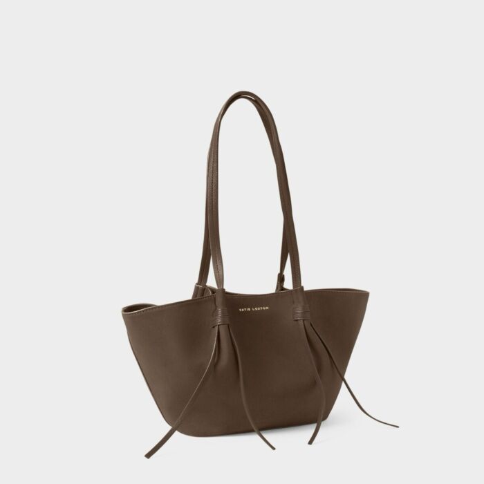 Katie Loxton Celina Small Suedette Tote Bag - Chocolate